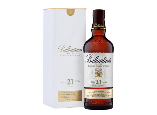 绥化百龄坛威士忌回收百龄坛21年苏格兰威士忌40°Ballantine's进口洋酒700ml