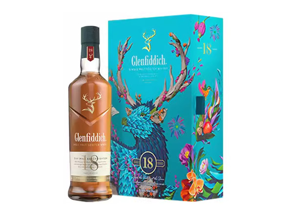 绥化格兰菲迪回收格兰菲迪18年700ml春节礼盒装Glenfiddich苏格兰威士忌