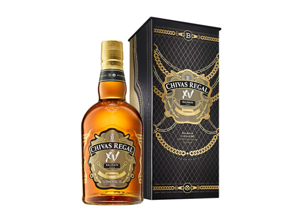 绥化芝华士15年回收Chivas Regal XV Balmain巴尔曼联名限定版700ml苏格兰调配型威士忌洋酒行情价格