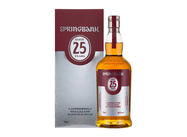 绥化云顶25年回收云顶威士忌SpringBank 46度坎贝尔镇苏格兰单一麦芽700m进口洋酒威士忌行情价格