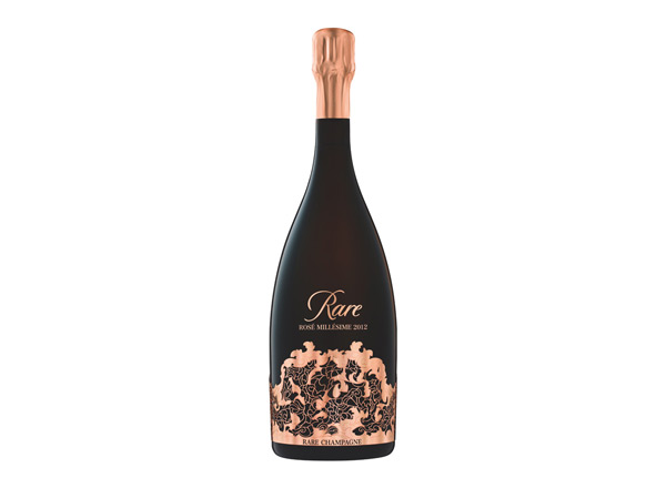 绥化白雪香槟回收稀露香槟黑钻年份桃红香槟Rare Rose（礼盒装）