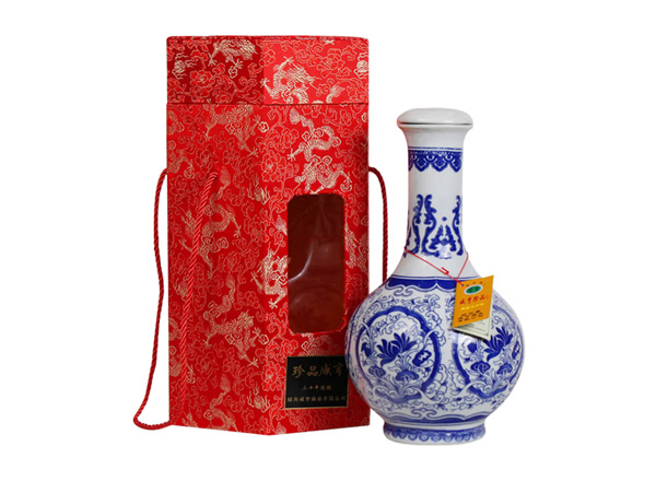 绥化咸亨黄酒回收珍品咸亨三十年花雕酒青瓷瓶盒装绍兴黄酒2.5L行情价格